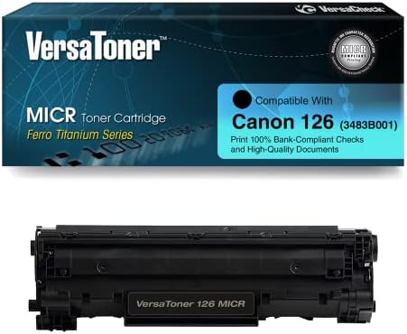 Версастонер - кертриџ за тонер од 126 микро -тонер за проверка на печатење - Компатибилен со VerseCheck Canon M15 MX, Canon ImageClass LBP6200D, LBP6230DW печатачи, црно
