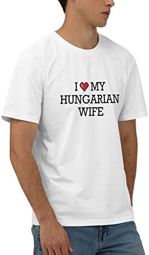 Смешни маици за мажи ги сакам моите кошули со маица со унгарска сопруга со изреки за жени
