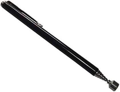 2 парчиња телескопска магнетна алатка за подигање магнет зафат со долг пенкало за продолжување, црно