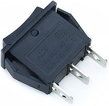CZKE 5PCS KCD3 Rocker Switch 15A/20A 125V/250V OUN-OF-ON 3 Позиција 3 Пин Електрична опрема за напојување Црно