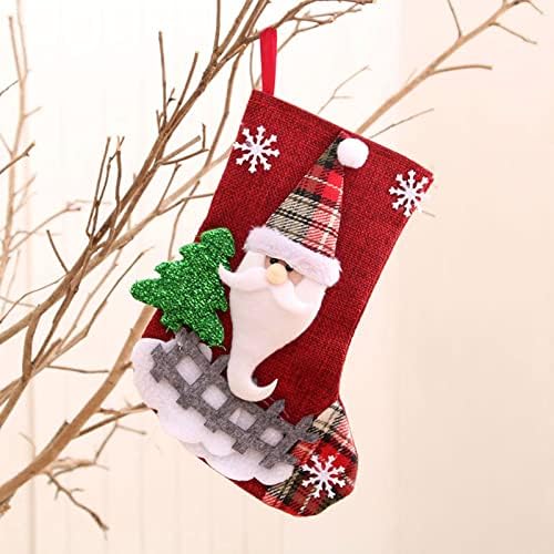 Божиќни чорапи торба за подароци мала бонбона декорација торба за подароци Божиќни чорапи за украси за украси