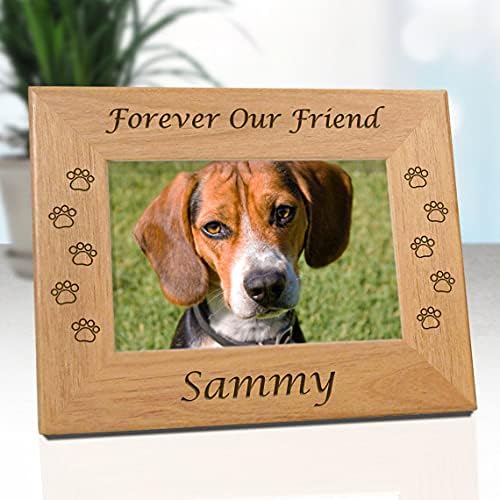 Персонализирана меморијална рамка за миленичиња за кучиња засекогаш мојот пријател или засекогаш наш пријател бесплатен рамка за слика на картички