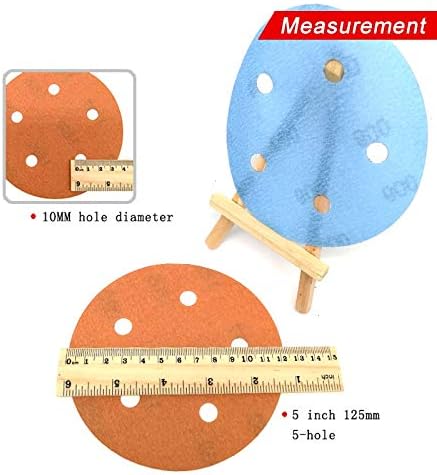 Zsblxhhjd Абразивна шкурка 10 парчиња 5 125мм 5 дупка FV ултра фино влажна/сува кука и јамка автоматско филмови на филмови за сликање шкурка 600-5000