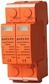 Novoce 5 PCS High Performance 2P DC 500V/600V SUP4-S40 SPD 20/40KA DC Surge Pustress/DC Surge Protector за заштита на соларен систем