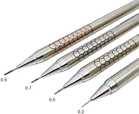 Механички Молив Училиште Материјали Канцелариски Материјали 0.3/0.5/0.7/0.9 Мм Метал Со Гума За Бришење Со Кабли Поставен Подвижен Молив