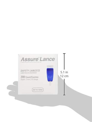 Arkray 980225 Безбедност Лансет увери ја иглата за фиксна длабочина на Ленс, 2,0 мм длабочина 25 мерач на копчето за притискање на мерачот