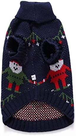 Божиќен снег човек џемпер за мали кучиња мачки памук рачно изработена ткаена кутре кошула зимска топла облека облека xs