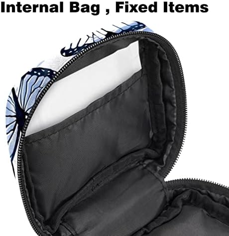 Womenените санитарни салфетки влошки за чанти дами менструална чаша торбичка девојки преносен период тампон за складирање торба пеперутка со патент