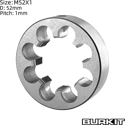 Burkit Metrict M52 x 1 Round Threading Die, M52 x 1.0 Thrain Die Dights Rand