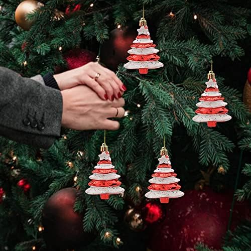 Ironелезен украс Божиќна топка во форма на новогодишно декорација на новогодишни реквизити Божиќна приврзова пластична топка насликана
