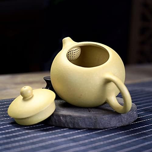 Чајник 200 мл кинески јксинг глина жолта xishi садови хуангдуан топка филтер инфузер за лабав чај