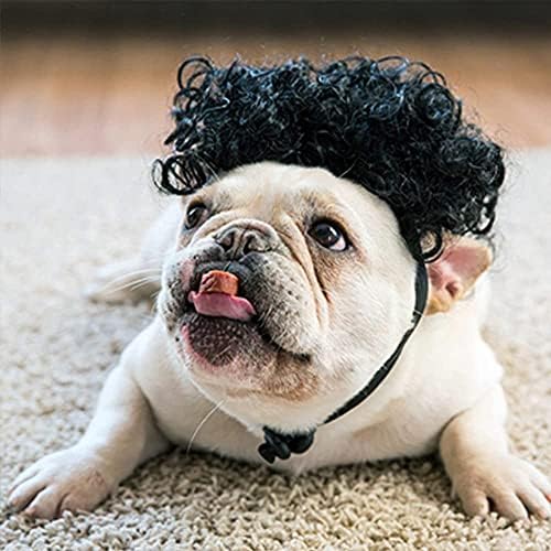 Howwfaly Dog Coxume Curly Blails Heargear Pigs Styling Симпатична смешна миленичиња додатоци за коса