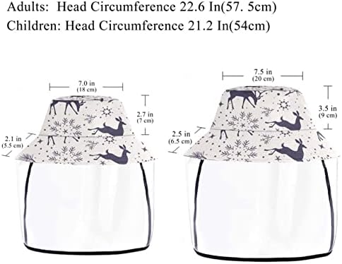 Заштитна Капа за возрасни со Штит За Лице, Рибарска Капа Против Сонце, Шумски Елени За Сликање Животни