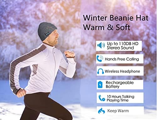 Bluetooth Beanie Шапка Мажи Жени Уникатни Технолошки Подароци, Зимски Плетени Черепот Капа Со Слушалки Музика Капи Стерео Звучници