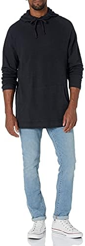 Essentials Машкиот маж со долги ракави, термички пуловер, качулка