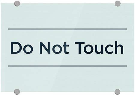 CGSignLab | „Не допирај -басичен задеј“ Премиум акрилен знак | 18 x12