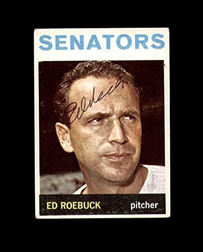 Ед Роубак го потпиша автограмот Топпс Вашингтон Сенатори во 1964 година