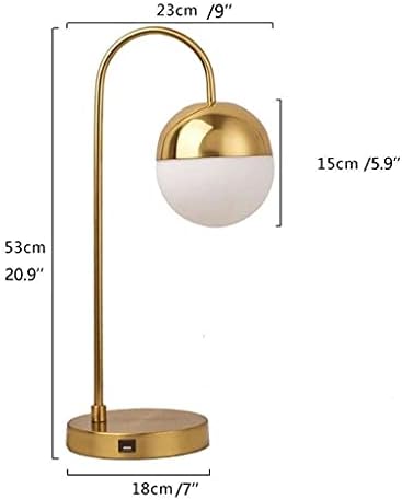 - Декоративна биро за ламба 21inch USB за полнење со стаклена ламба стаклена ламба предводена светилка за заштита за очите