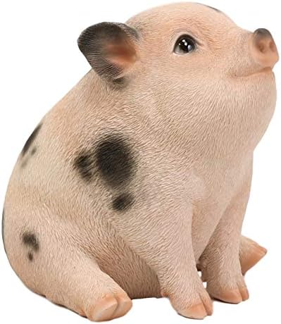 Еброс Симпатична реална фарма на животинска фарма Наполеон масна прашкаста статуа 6 Долга рустикална земја свинче миленичиња свињи свињи со стаклени