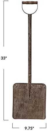 Креативен ко-оп 9-3/4 L x 3-1/2 W x 33 H Декоративен метал лопата wallиден декор w/кука, потресени фигури и фигурини, мулти