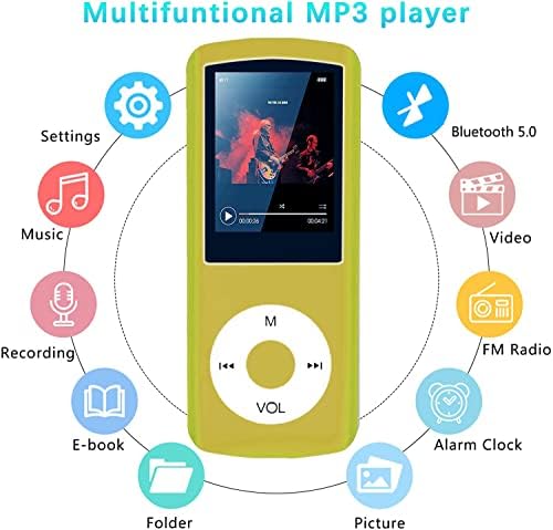 MP3 плеер, музички плеер Hotechs Hifi 32 GB со Bluetooth 5.0, со гласовен рекордер/видео/преглед на фотографии/е-книга/FM радио