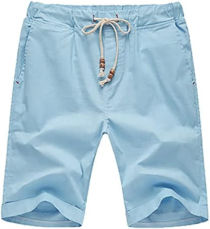 Кинагого машка шорцеви еластични половини се залепуваат цврсти кратки панталони за брзо суво кратки панталони летово лето со џеб сиво бела големина l до 4xl