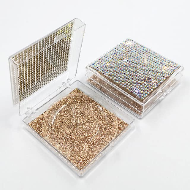 10 парчиња квадратни дијаманти лажно пакување кутија лажна 10мм-25мм 3Д мијалник трепки