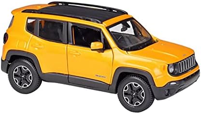 Diecast Car W/Case Case - 2017 Jeep Renegade, Orange - Showsces 34282 - 1/24 Scale Diecast Model Car Car Car Car Car Car Car