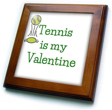 3дроза Слика На Тениско Топче Со Текст На Тенис Е Мојата Вљубените Рамка Плочки