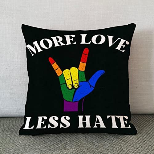 Родова еднаквост ЛГБТК геј гордост Лезбејска фрлање перница за перници повеќе loveубов помалку омраза перница кутија за перниче за перниче