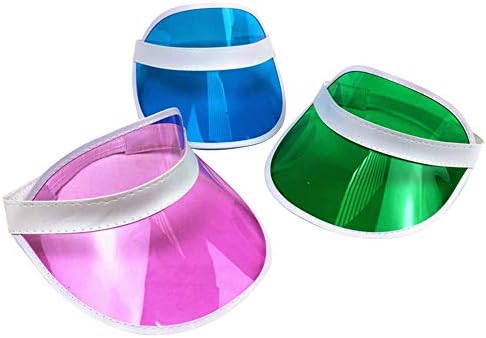 Ultrafun Unisex бонбони бои во боја на сонцето визии пластични чисти УВ -заштита капа за спортски активности на отворено
