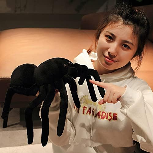 2 PCS11.8 * 7,9 '' црна мала пајак кукла креативна смешна кукла темна црна кукла доживотна црна пајак инсекти кукли перница перница играчка кукла за спална соба канцелари?