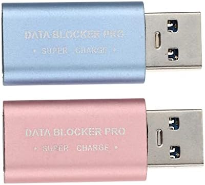 Solustre 2PCS блокатор на податоци USB адаптери Тип на адаптер полнење- USB блокатор USB конектор USB полот за промена на полот