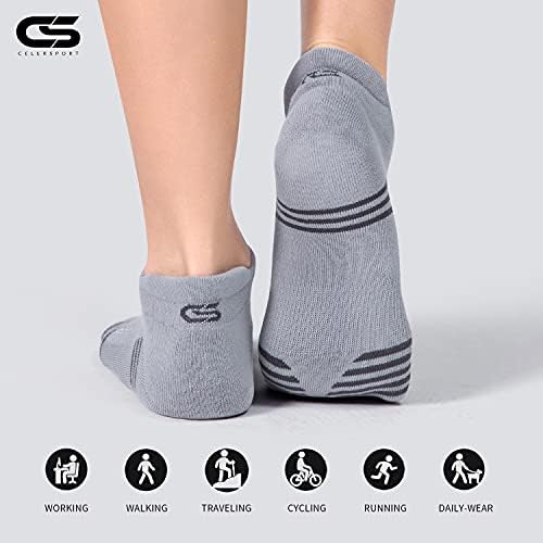 Celersport 6 пакуваат машки глуждови кои трчаат чорапи со ниско сечење атлетски спортски чорапи