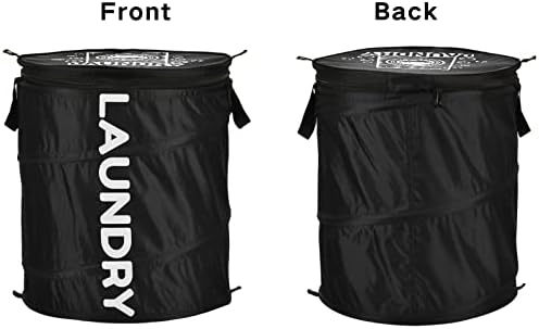 Црн поп -алишта за перење алишта со капакот за складирање на капакот за складирање на капаци за излети за патувања за патувања во стан