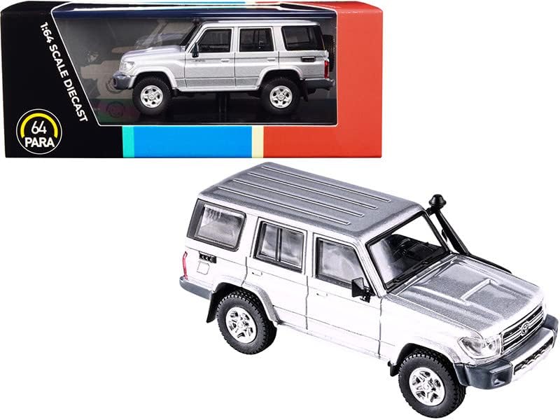 Land Cruiser 76 Silver Pearl 1/64 Diecast Model Car By Paragon