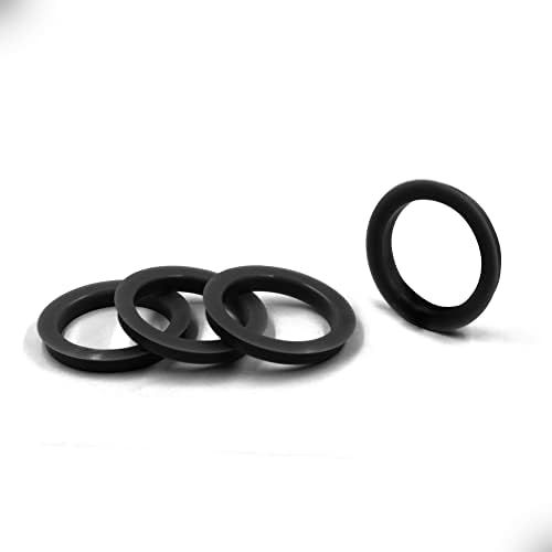 Делови за додатоци на тркала сет од 4 центрички прстен од 67 мм ОД до 56,1мм центар за идентификација, црн поликарбонат
