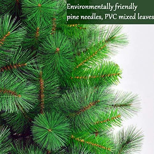 Еко-пријателски божиќно дрво на Cywyq, ПВЦ украсени дрвја во штанд оптички влакна се чувствуваат реално совршено за затворено и на отворено зелено 150 см