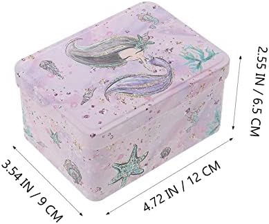 Кабилок кутија бонбони кутии за складирање на мушка кутија накит за складирање на подароци коцки со капаче ретро излитена калај калај холиди подароци за подароци ?