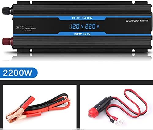 2200w Моќ Инвертер Модифициран СИНУСЕН Бран LCD Дисплеј DC 12V/24V НА AC 220V СО USB Порта Автомобил Трансформатор Конвертирате