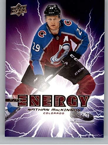 2019-20 Горна палуба хокеј серија 1 чиста енергија PE-18 Натан Мекинон Колорадо Лавина Официјална УД НХЛ Трговска картичка