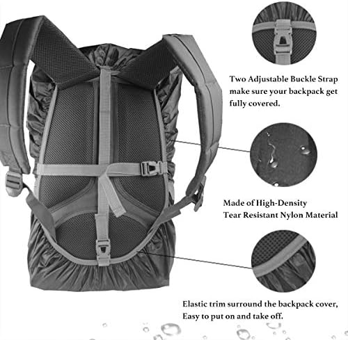Фрелакси водоотпорен ранец на ранец на дожд, надграден тројно хидроизолација, каиш за вкрстена тока, ултралејт компактен преносен,