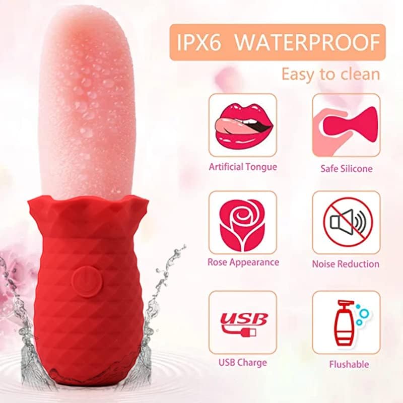 10 брзини реалистична лижечка јазика секс играчка за секс за жени - стимулација на клиторика и G со брадавица и масажер на градите - вагинална