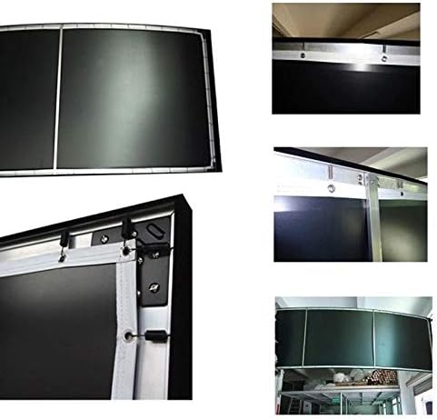 LMMDDP 4K 16: 9 Бело ткаени акустични транспарентни прилагодени 3D криви фиксни рамка Проектор екран за екранот за проекција на домашно