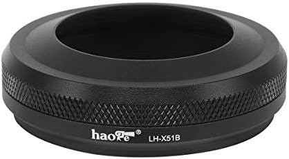Haoge lh-x51b 2in1 сите метални ултра-тенки леќи со адаптерски прстен поставен за Fuji fujifilm Finepix x100v додатоци на камера црна