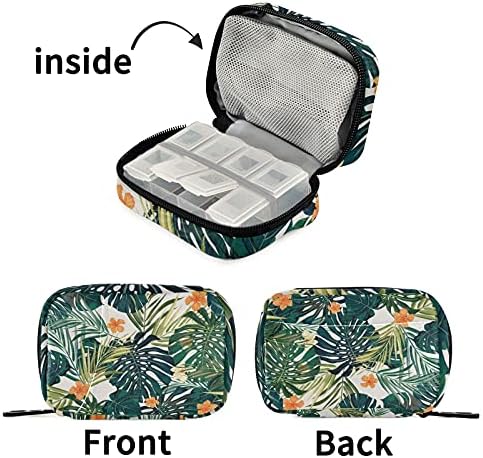 Тропски палми остава пилула за торбички торбички кутија со кутија со патент преносен витамин рибино масло, случај за патување