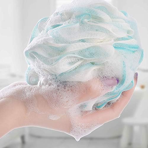 Doitool туш за туширање во сунѓер 3 парчиња мек мек туш меш пенен меур меур топка за чистење на кожа додатоци за бања додатоци за бања