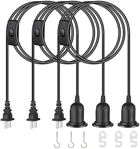 Комплет за лесен кабел за приврзоци за приврзоци - приклучок за висина на ламба за висина во кабел 11ft со вклучен/исклучен прекинувач