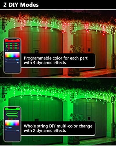 Аватар контроли магичен пакет за празници: завеси светла и светла од мраз за празнични украси