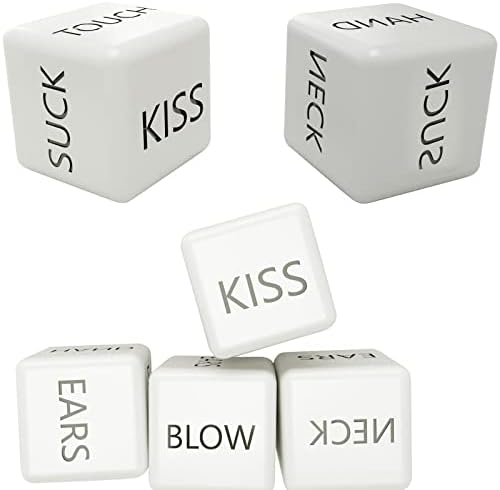 6 компјутери романтична забава за забавни коцки за парови Непослушен, бела акрилна коцка игра за возрасни непослушен коцки со инструкции за акција на англиски јази